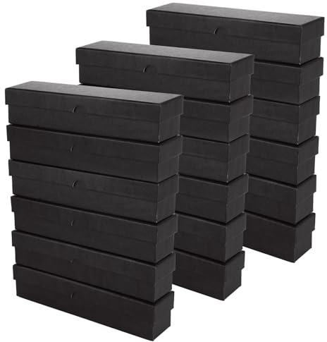 Acrux7 18 Stück Münzaufbewahrungsbox aus schwarzem Karton, Münzsammelbox, Zubehör, Münzhalter für 46 mm Münzkapseln, 3,8 cm Münzklappen