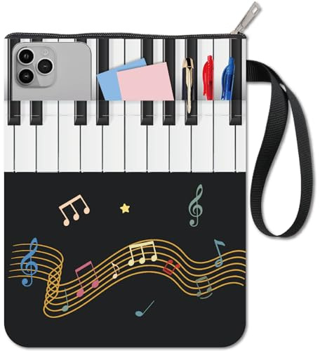 craspire Couvertures de Cahier de Notes de Musique Protecteur de Livre de Violon Pochette de Livre pour Livres de Poche Couverture de Livre en Tissu Lavable avec Fermeture Éclair et Poche