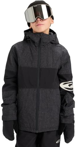 Quiksilver Snow Jacket HIGH in The Hood Jacket Boy's Black 14