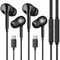 Cuffie USB C per Samsung S24 (confezione da 2), Auricolari USB C cablati con microfono e controllo di linea, Cuffie Type C stereo HiFi per Galaxy S23/S22/21 (Nero)