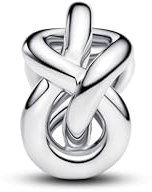 PANDORA Moments Infinity Knot Charm Made of Sterling Silver, Compatible Moments Bracelets, 793755C00, 13,3x12,5x7,7 mm, Sterling Silver, No Gemstone