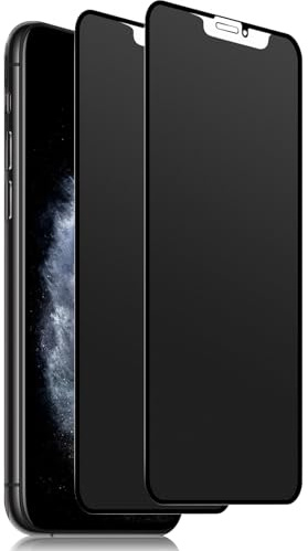 Xunzii Full Screen Matt Sichtschutz Schutzfolie für iPhone 11 Pro/iPhone X/iPhone XS 5,8 Zoll für Panzerglas, Anti Fingerabdrücke Matte Anti-Spy Folie, 9H Privacy Anti-Spähen Schutzglas [2 PCS]