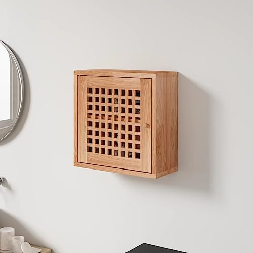 AJJHUUKI Schränke & Aufbewahrungsschränke & Schließfächer - Hängeschrank 42x18x42 cm Massivholz Nussbaum