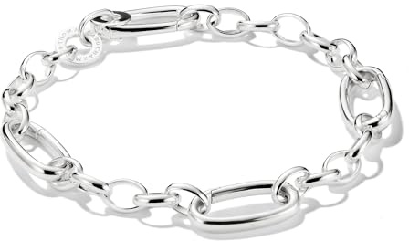 THOMAS SABO Charm-Armband mit drei Connect Links Silber Recyceltes 925 Silber