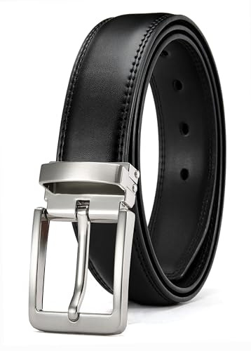 CHAOREN Leather Belts for Men - Mens Belts Leather 1 1/4 Removable Buckle