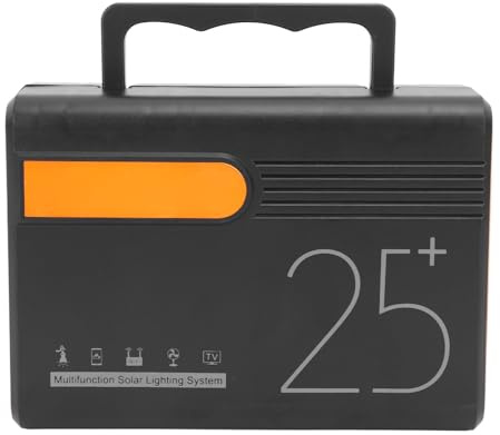 Denash 12 -V Tragbarer Camping -Solargenerator mit Solarpanel für die Ladebeleuchtung des Außenstandes 100–240 V EU Stecker, LIFEPO4 Lithium Eisen Phosphat Batterie Inklusive