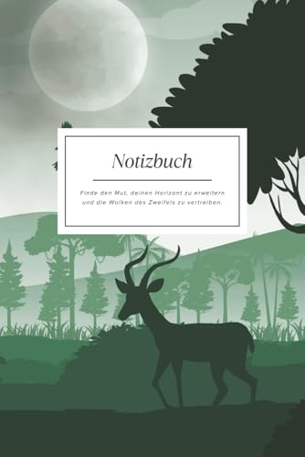 Notizbuch Wald bei Nacht: düster, Ideen, Visionen, Journal, schreiben, Kreativität, reflektieren