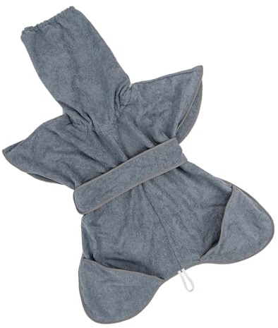FNFTOEZGY Hundebademantel aus weichem und saugfähigem Material mit verstellbarem Gürtel. Wärmende, saugfähige Hundedecke/160(L)
