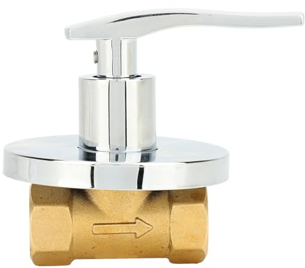 Alomejor Vanne D'arrêt D'angle, Matériau en Cuivre, Contrôle Rapide de L'évacuation de L'eau pour Robinet et Pomme de Douche, Conception Respectueuse de L'environnement