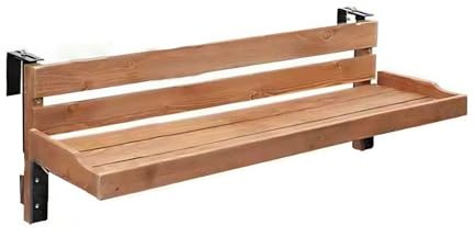 Tavolo Sospeso Regolabile, Panca Pieghevole Per Ringhiera Del Balcone, Tavolo Da Patio Esterno Senza Trapano, Salvaspazio Adatto per Lo Studio Del Bere La Cena(Size:90x30cm,Color:legno natura)