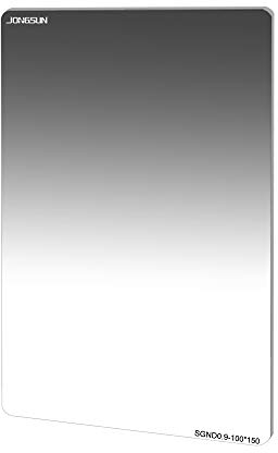 JONGSUN 100x150mm Square ND Filter, Soft Graduated Gray Neutral Density Filter, 18 Layer Multi-Coated, Optical Glass Schott B270, SGND8 0.9 3-Stop.