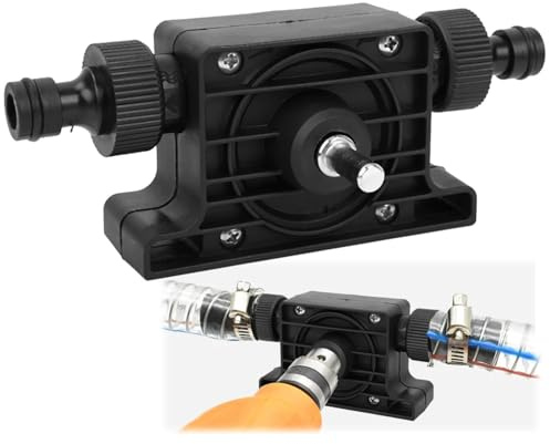 Tissting Elektrische Bohrpumpe, Mini Tragbare DC-Bohrpumpe | Kunststoffgehäuse Handpumpe für Wasser Diesel Öl Wassertanks Aquarien Poolskimmer