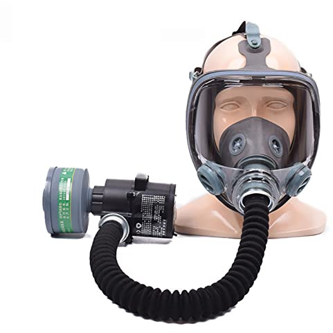Jieotwice Soplador Eléctrico Recargable, Máscara Facial Completa con Respirador, Máscara Antigás, Máscara Antivaho Hd, Sistema Respiratorio de Protección (Paquete 2)