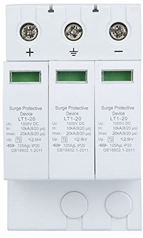 Parafoudre LT1-20 3P 1000VDC 20KA, 35mm DIN montage sur rail (3P20KA)