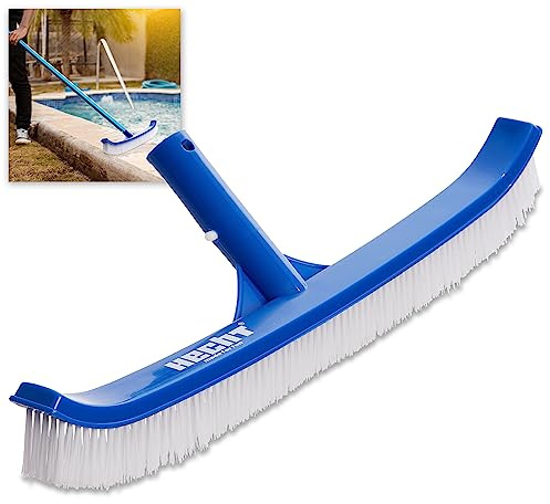 HECHT Pool-bürste, wahlweise mit Teleskopstange – Pool Zubehör – Poolreinigung – Wasserpflege – Komplett Zubehör Set – Für Schwimmbad, Pool, Planschbecken, Whirlpool (Modell 2)