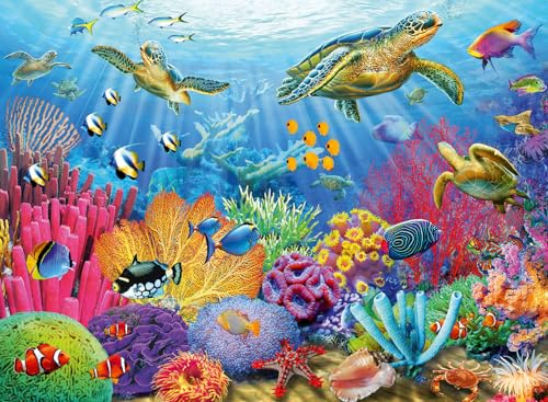 Ravensburger - Puzzle Adulte - Puzzle 500 pièces - Eaux Tropicales - Adultes et Enfants dès 12 Ans - Puzzle de qualité supérieure - Nature & Evasion - 12000197