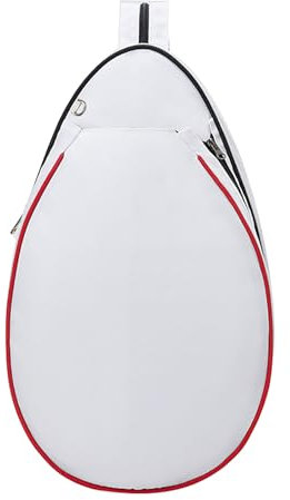 Tennistasche, Crossbody, Brust, Schultertasche, Geldbörse für Männer und Frauen, gepolsterter gesteppter Tennisrucksack für Tennisschläger, Squash-Paddel, Badmintonschläger (Farbe: Weiß)