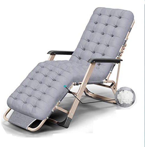 Loungesessel Sonnenliege/Lazy Couch Schaukelstuhl, Schwerelosigkeits-Klappbett für die Mittagspause mit atmungsaktivem Kissen, Balkon, Freizeit-Rückenlehne, Cooler Stuhl