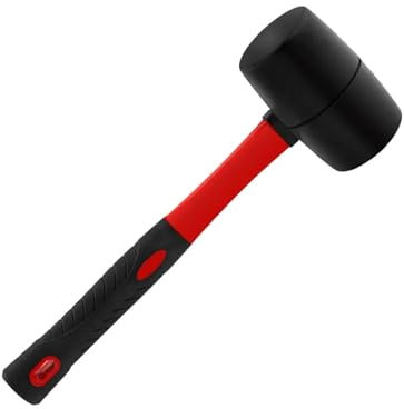 ABBNIA Martello Martello di Gomma Martello Piccolo Martello Manico in Fibra di Vetro Martello Morbido Multifunzionale per piastrellatura