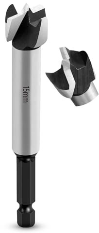 NICAVKIT 15mm Mèche Forstner Foret à Ailettes Plates, Foret à Bois Multi-Dents, Meche Bois Avec tige hexagonale Pour Le Perçage Dans Le Bois, Le Plastique, Le Contreplaqué