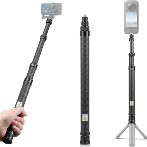 Insta 360 150cm Selfie Stick, 6 Stange Action Kamera Aluminium Selfie Stange Stab För Insta360X3 For One Rs For Go 2 For One X2 For One R For One X