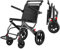 ByteTecpeak M1 Fauteuil roulant pliable et léger - Poids maximum supporté 100 kg, roues anti-crevaison, conception compacte et confortable
