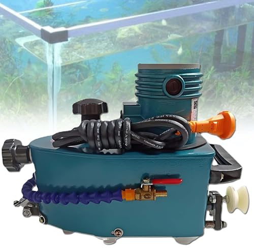 vnmudzeo Amoladora PortáTil para Cantos De Vidrio, 1-3 Metros/Min, Mini Pulidora EléCtrica para Biselar Vidrio, para Cantos Rectos Y Redondos De 8 Mm De Espesor