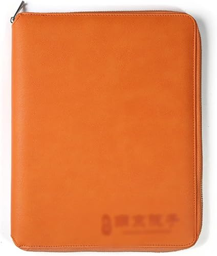 WEKONUMEX A4 Padfolio Portfolio Binder, A4 Leather Portfolio Binder Conference Contract Folder Business Office Brown 33.5x24cm