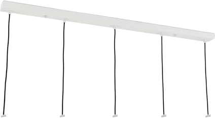 ORION LIGHTSTYLE Deckenbaldachin für Leuchte Baldachin länglich rechteckig, Abzweigdose mit 5 Kabelauslässen (120x8x2.5cm), weiß - ideal für Esstisch