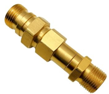 M&M Smartek Easy-Lock Adapter TR22 AG auf M22 AG mit Drehgelenk | TR22 Easy-Lock auf M22 AG mit Messing-Drehgelenk reduziert Verdrehen; Gewinde, Dichtung und Gerätesystem vorher prüfen.