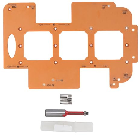AUNMAS Plantilla para Caja Inferior de Interruptor y Enchufe, Multifuncional, con Orificio de 70x70 Mm y ángulo de Radio R20, R25 R30, Orificios de Posicionamiento de 26, 37, 58, 73