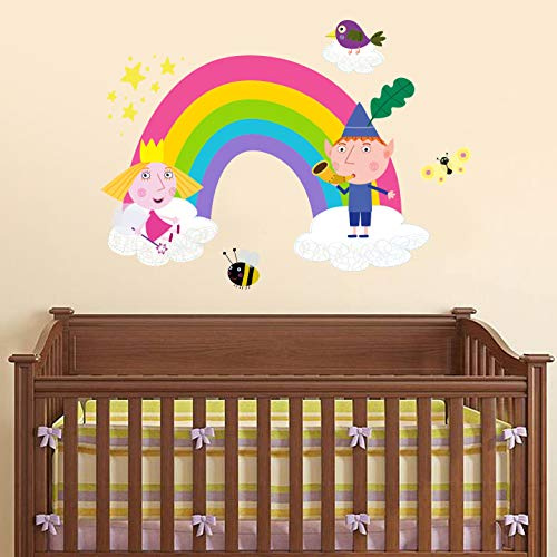 Ben & Holly's Little Kingdom Rainbow Wall Sticker Mural Decal Vinyl (60cm Width x 40cm Height)