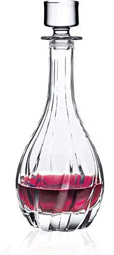 Panduo Conjunto de decantores Wine Decanter Crystal Wine Wine Decanter Crystal Glass Decanter Hip Frasco Botella de Vino Botella de Vino 900ml Wine Decanter Set Crystal