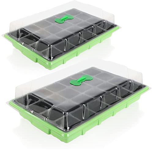 com-four® 2x cultivation set for the cultivation of small plants - for flowers, fruit and vegetables (Cultivation Set 7)