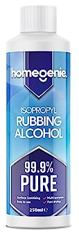 HomeGenie - Isopropanol Rubbing Alcohol | 99.9% Pure Isopropyl Versatile Cleaner and Disinfectant Solution - 250ml