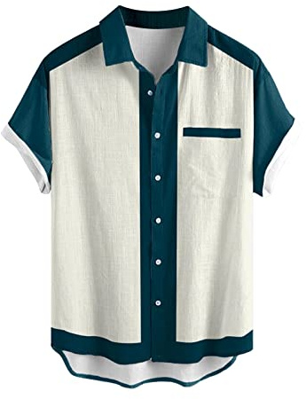 EODJXIO Maglie Cotone Uomo Manica Lunga Collo Coreana Cardigan Uomo Bianco Maglietta Personalizzata Uomo da Lavoro Maglietta Uomo Lavoro Utility Maglie Nere Attillate Uomo