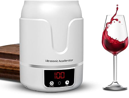 Aeratore per vino elettrico, decanter per vino ad ultrasuoni, aeratore per decanter per vino, aerare il vino rosso in pochi minuti, whisky di quercia, vodka, sake, vino bianco, champagne, decanter