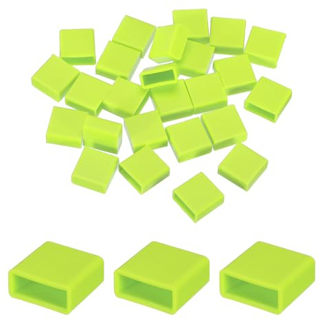 sourcing map 25pcs USB Type A Port Plugs Covers Caps Silicone Anti Dust Protector for USB Male End, Green