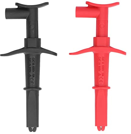 flexman Test Hooks Clips, Electronic Test Accessories, Multimeter Test Hook Wire Kit, Test Hook Clip Crocodile Clamp Accessory for Plug Test Probe Electronic Testing IC Grabber