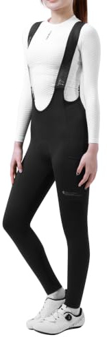 INBIKE Fahrradhose Damen mit Sitzpolster 2 Taschen Winter Thermo Fleece Gefüttert XR022