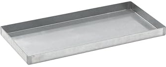 eurokraft basic | Stahl-Kleingebinde-Auffangwanne | LxBxH 940 x 470 x 60 mm, mit Zulassung, Auffangvolumen 25 l, verzinkt