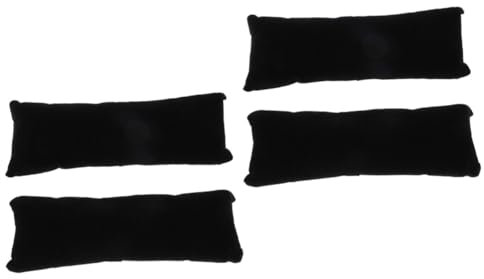 Warmhm 4 Stück Kissen beobachten Schmuckdisplay Uhrenarmband Kissen Watch Storage Uhr Halter Aufbewahrungstasche Armbänder Schmuck-Display- Armband-Display Flanell Black