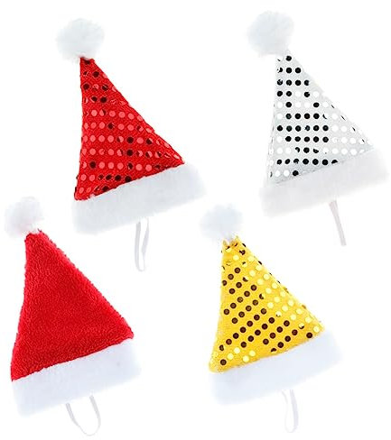 Milisten 4stücke Haustiermütze Weihnachten Hut Hundemütze Welpenmütze Haustier-Cosplay-mütze Haustiermütze Für Weihnachts Party Fotografieren Mit Weihnachtlichem Design Bequem Und Hautfreun