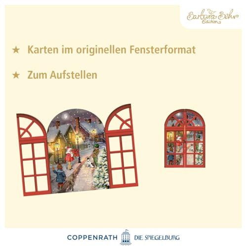 Mini-Adventskalender – Nostalgische Adventsfenster; Der Preis gilt pro Stück - Motiv nicht frei wählbar