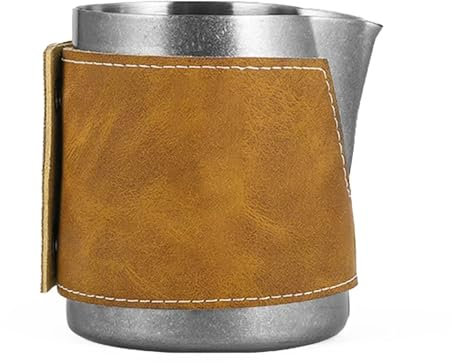 AOEGBY Jarra para Espumar Leche Jarra, Herramientas de café, Jarra for Taza de café, Accesorios for Espresso, Espumador de Leche Espresso, Jarra for Espuma(Sliver 500ml)