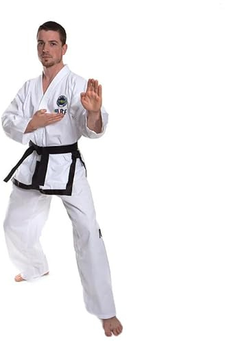 Taekwondo Gi Uniform Set Taekwondo ITF Standard Uniform TKD Suit With Belt 190cm, White, Suitable for 190cm height