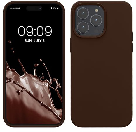 kwmobile Handyhülle für iPhone 14 Pro Max Hülle, für iPhone 14 Pro Max Case - Hülle Silikon - kabelloses Laden - Chocolate
