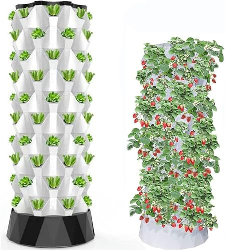 Hydroponics Growing System Garden Hydroponic Growing System Vertical Tower - Vegetable Plant Tower Gift for Gardening Lover - Automate Aeroponics Mini Indoor Outdoor Home Grow Herb,8layer