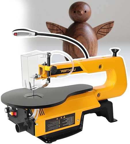 Sega a scorrimento di precisione per la lavorazione del legno, lama da 40,6 cm, controllo della velocità 550-1600 giri/min, motore da 180 W per artigiani e hobbisti in officine domestiche