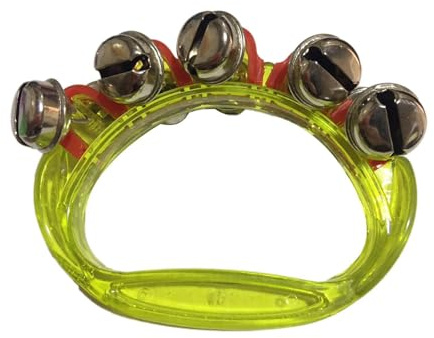 Zambuph Tambourin à Main, hochet Musical, Outil d'apprentissage ludique et interactif pour Adolescents et Enfants. Tambourin Musical à Main pour Enfants et Adultes.